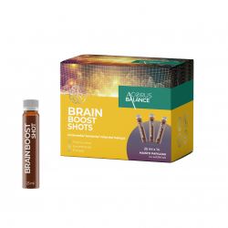 BRAIN BOOST SHOTS, protinei veiklai / energijai, 14 vnt.