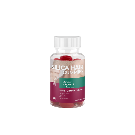 ACORUS BALANCE SILICA HAIR GUMMIES, guminukai, 60 vnt.